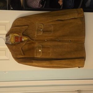 Vintage Suede 💯 Leather Shirt Shacket Size 40